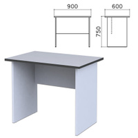 Стол письменный Монолит 900х600х750 мм цвет серый СМ19.11