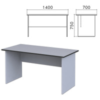 Стол письменный Монолит 1400х700х750 мм цвет серый СМ2.11
