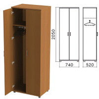 Шкаф для одежды Монолит 740х520х2050 мм цвет орех гварнери ШМ50.3