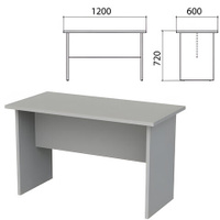 Стол приставной Этюд 1200х600х720 мм серый 400049-03