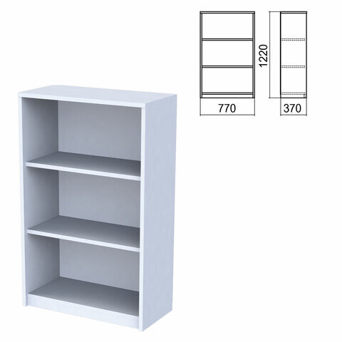 Шкаф стеллаж Арго 770х370х1220 мм 2 полки серый