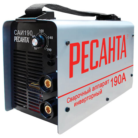 Сварочный аппарат инверторный сварочный ток до 190 А диаметр электрода до 5 мм РЕСАНТА САИ 190 65/2