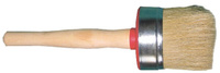 Кисть круглая с деревянной рукояткой натуральная щетина D30 мм
