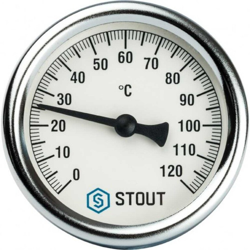 Термометр биметаллический с погружной гильзой STOUT Т 63/50 SIM-0001+635015