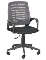 Кресло компьютерное для персонала Ирис ткань TW-серый/TW-черный Olss