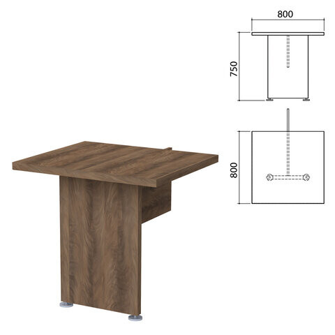 Модуль стола приставного Приоритет 800х800х750 мм лагос Комплект