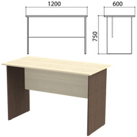 Стол письменный Канц 1200х600х750 мм цвет дуб молочный/венге Комплект