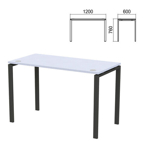 Стол на металлокаркасе Арго 1200х600х760 мм серый Комплект