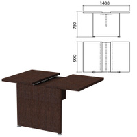 Модуль стола для переговоров Приоритет 1400х900х750 мм венге Комплект