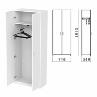 Шкаф для одежды Бюджет 716х349х1810 мм белый Комплект