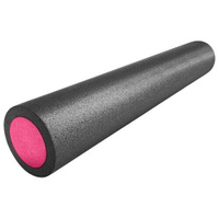 Ролик для йоги полнотелый 2-х цветный черно/розовый 60х15см. B34497 Спортекс PEF60-9 Sportex