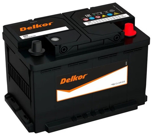 Аккумулятор Delkor 74 (57412) 680A О/П Logan, Duster