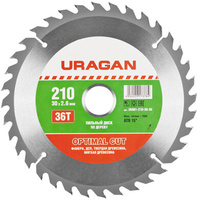 Пильный диск по дереву Uragan оптимальный рез 36801-230-30-36 URAGAN
