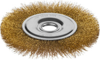 Щетка дисковая для УШМ витая стальная латунированная проволока 150 мм Mirax 35141-150 MIRAX